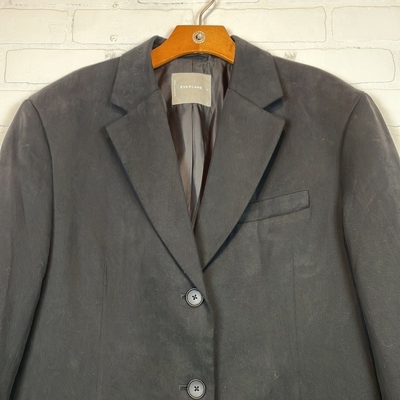 Everlane 80s Oversized Three Button Structured Black Blazer 14 - Picture 6 of 10